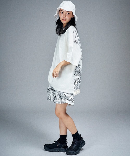 HAV-A-HANK（ハバハンク ）の「Universal Style Wear HAV-A-HANK ハバハンク パッチワーク Tee（Tシャツ/カットソー・メンズ・スミクロ/カーキ/オフホワイト/グレー・MEDIUM/LARGE/X-LARGE）」の12枚目の写真