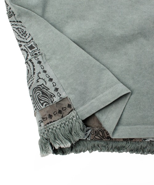 HAV-A-HANK（ハバハンク ）の「Universal Style Wear HAV-A-HANK ハバハンク パッチワーク Tee（Tシャツ/カットソー・メンズ・スミクロ/カーキ/オフホワイト/グレー・MEDIUM/LARGE/X-LARGE）」の21枚目の写真