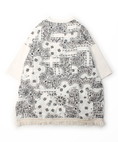 HAV-A-HANK（ハバハンク ）の「Universal Style Wear HAV-A-HANK ハバハンク パッチワーク Tee（Tシャツ/カットソー・メンズ・スミクロ/カーキ/オフホワイト/グレー・MEDIUM/LARGE/X-LARGE）」の8枚目の写真