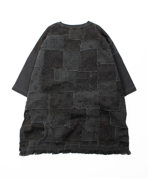 HAV-A-HANK（ハバハンク ）の「Universal Style Wear HAV-A-HANK ハバハンク パッチワーク Tee（Tシャツ/カットソー・メンズ・スミクロ/カーキ/オフホワイト/グレー・MEDIUM/LARGE/X-LARGE）」の5枚目の写真