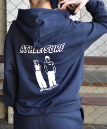 カップルイラスト裏毛フーディ(ATHLEISURE)