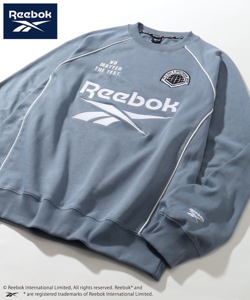 Reebok(リーボック)の「【Reebok/リーボック】裏毛 パイピングデザイン ラグランスウェット プルオーバー(スウェット・メンズ・サックスブルー/グレイッシュベージュ/グリーン/ブラック・LL/L/M)」の8枚目の写真