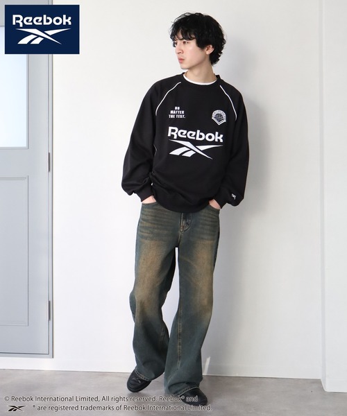 Reebok(リーボック)の「【Reebok/リーボック】裏毛 パイピングデザイン ラグランスウェット プルオーバー(スウェット・メンズ・サックスブルー/グレイッシュベージュ/グリーン/ブラック・LL/L/M)」の15枚目の写真