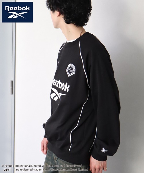Reebok(リーボック)の「【Reebok/リーボック】裏毛 パイピングデザイン ラグランスウェット プルオーバー(スウェット・メンズ・サックスブルー/グレイッシュベージュ/グリーン/ブラック・LL/L/M)」の13枚目の写真