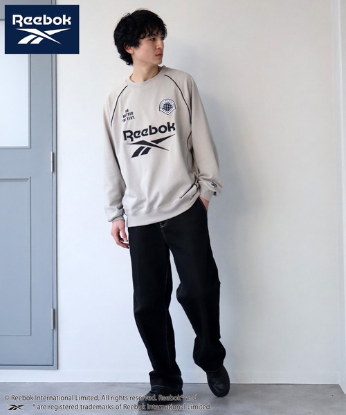 Reebok(リーボック)の「【Reebok/リーボック】裏毛 パイピングデザイン ラグランスウェット プルオーバー(スウェット・メンズ・サックスブルー/グレイッシュベージュ/グリーン/ブラック・LL/L/M)」の20枚目の写真