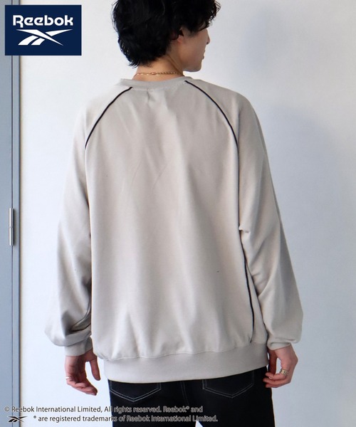 Reebok(リーボック)の「【Reebok/リーボック】裏毛 パイピングデザイン ラグランスウェット プルオーバー(スウェット・メンズ・サックスブルー/グレイッシュベージュ/グリーン/ブラック・LL/L/M)」の19枚目の写真