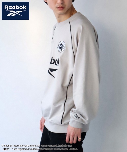 Reebok(リーボック)の「【Reebok/リーボック】裏毛 パイピングデザイン ラグランスウェット プルオーバー(スウェット・メンズ・サックスブルー/グレイッシュベージュ/グリーン/ブラック・LL/L/M)」の18枚目の写真