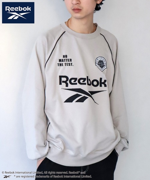 Reebok(リーボック)の「【Reebok/リーボック】裏毛 パイピングデザイン ラグランスウェット プルオーバー(スウェット・メンズ・サックスブルー/グレイッシュベージュ/グリーン/ブラック・LL/L/M)」の17枚目の写真