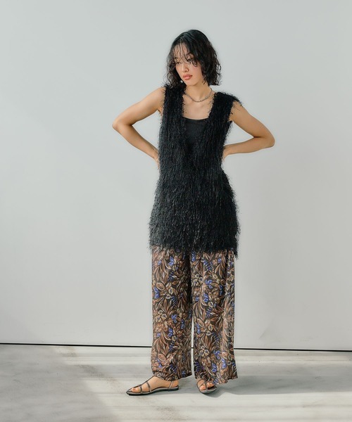 セール】フリンジスリットベストチュニック 324666（チュニック