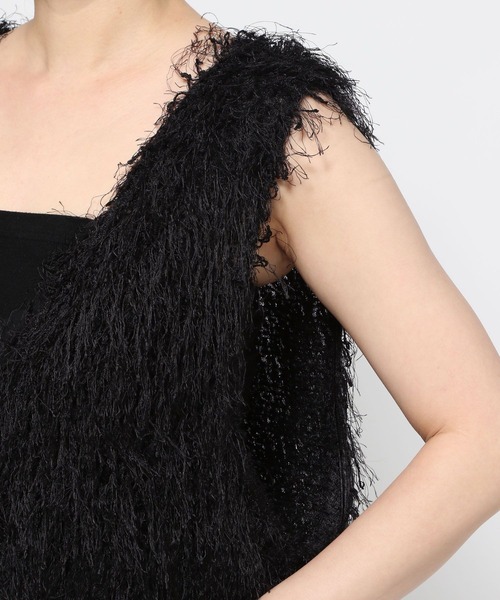 LEPSIM(レプシィム)の「フリンジスリットベストチュニック 324666(チュニック・レディース・ライトブルー/ブラック/アイボリー/ブラウン・FREE)」の17枚目の写真