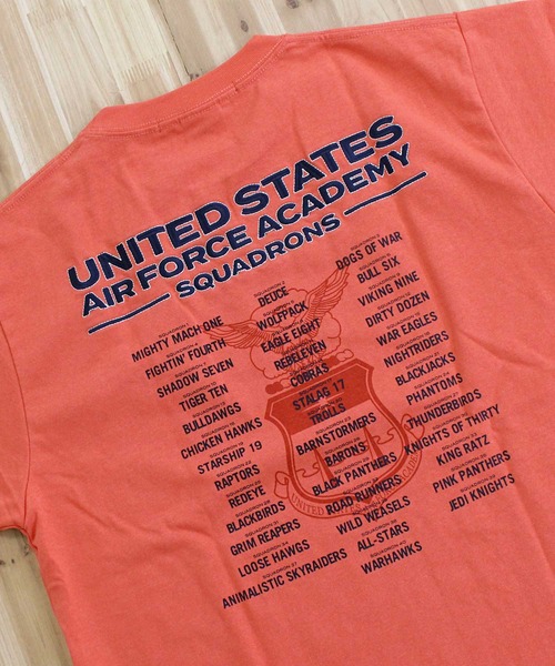 AVIREX(アヴィレックス)の「USAFA SQUADRONS EMBROIDERY T-SHIRT(Tシャツ/カットソー・メンズ・ホワイト/ネイビー/オレンジ/チャコールグレー・M/L/XL/XXL)」の22枚目の写真
