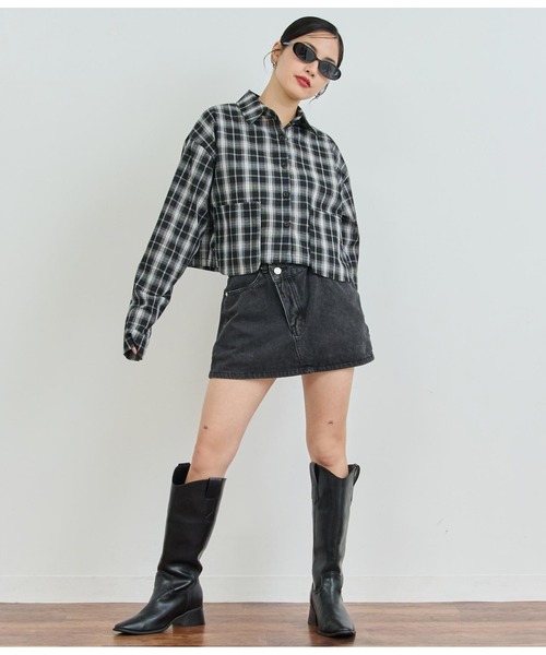 ANAP(アナップ)の「ウエストデザインスカート(スカート・レディース・ライトブルー/スミクロ・S/M)」の20枚目の写真