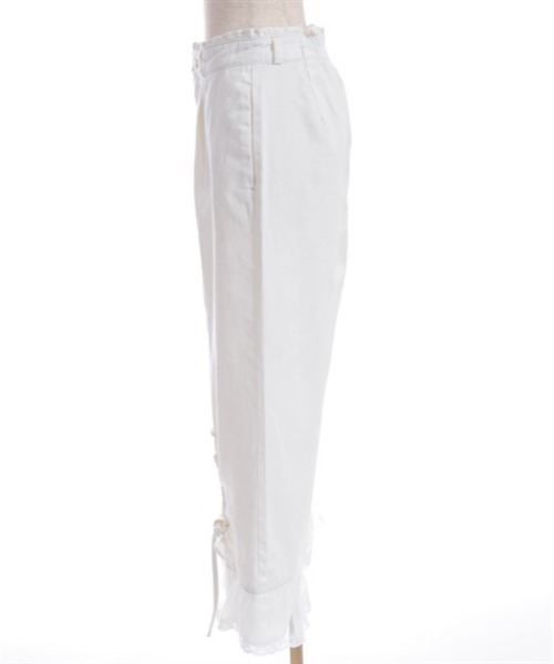 axes femme（アクシーズファム）の「裾レースストレートデニムパンツ（デニムパンツ・レディース・ワンウォッシュ/インディゴブルー/ホワイト・FREE）」の14枚目の写真