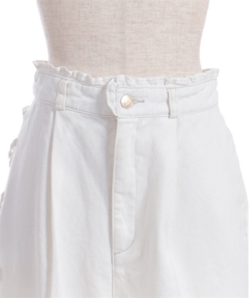 axes femme（アクシーズファム）の「裾レースストレートデニムパンツ（デニムパンツ・レディース・ワンウォッシュ/インディゴブルー/ホワイト・FREE）」の18枚目の写真