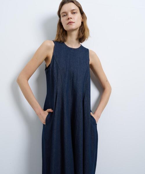 デニムノースリーブワンピース|LANVIN en Bleu | LANVIN en Bleu