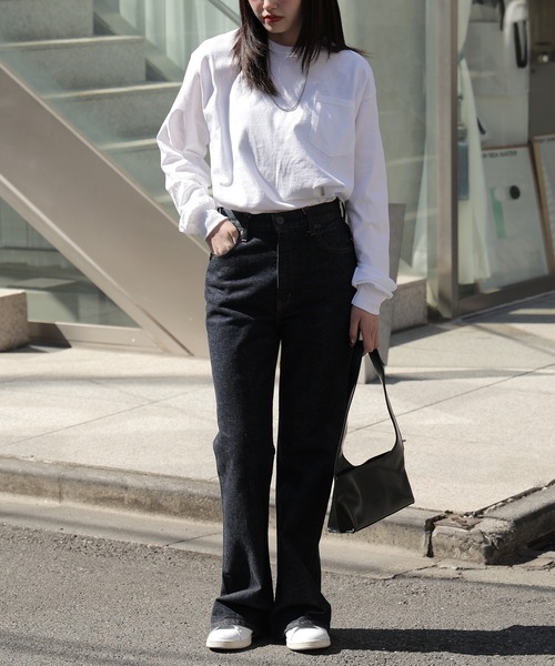 GILDAN(ギルダン)の「【GILDAN】 6.0 oz ビッグシルエット USAオーバーサイズ ポケット付きロングスリーブTシャツ 長袖無地リブロンT GL241 2026年 夏 夏服(Tシャツ/カットソー・レディース・ネイビー/オレンジ/ホワイト/ライム/ブラック/グレー・S/M/L/XL)」の9枚目の写真