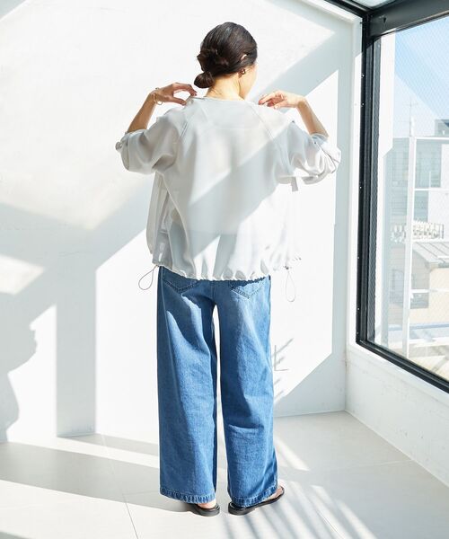 le.coeur blanc（ルクールブラン）の「フロントポケットメッシュブルゾン（その他トップス・レディース・ライトグレー/ネイビー・38）」の11枚目の写真