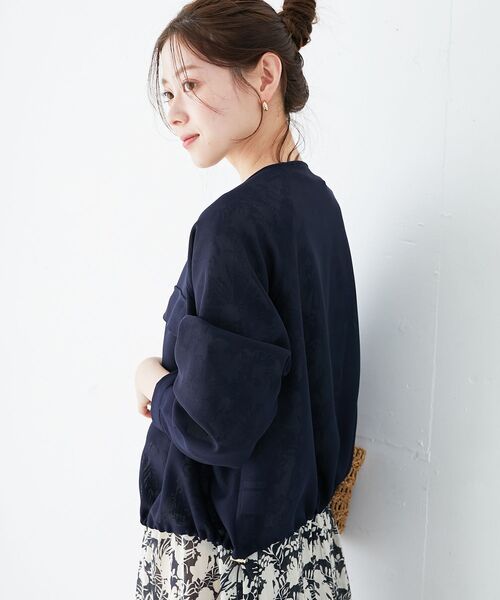 le.coeur blanc（ルクールブラン）の「フロントポケットメッシュブルゾン（その他トップス・レディース・ライトグレー/ネイビー・38）」の17枚目の写真