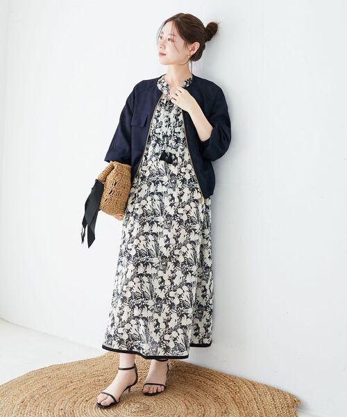 le.coeur blanc（ルクールブラン）の「フロントポケットメッシュブルゾン（その他トップス・レディース・ライトグレー/ネイビー・38）」の20枚目の写真