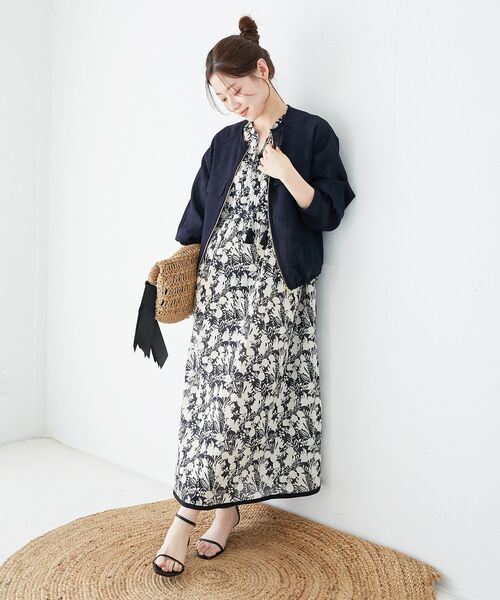 le.coeur blanc（ルクールブラン）の「フロントポケットメッシュブルゾン（その他トップス・レディース・ライトグレー/ネイビー・38）」の21枚目の写真