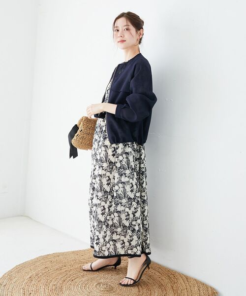 le.coeur blanc（ルクールブラン）の「フロントポケットメッシュブルゾン（その他トップス・レディース・ライトグレー/ネイビー・38）」の22枚目の写真