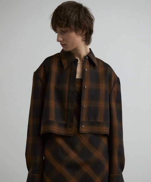 CREDONA(クレドナ)の「ROME CHECK CAMI DRESS/ローマチェックキャミドレス(ワンピース・レディース・ブルー/ブラック・0/1)」の18枚目の写真