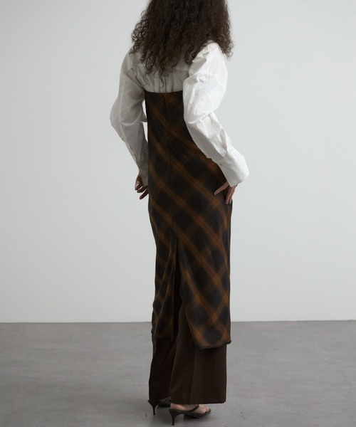 CREDONA(クレドナ)の「ROME CHECK CAMI DRESS/ローマチェックキャミドレス(ワンピース・レディース・ブルー/ブラック・0/1)」の14枚目の写真