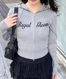 INGNI | フロントジップロゴリブニットパーカー(パーカー)