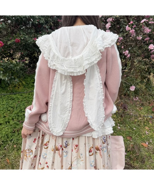 専用品です♡ピンクハウス♡うさ耳ベスト♡ ○ピンクハウス○うさ耳のキャミソールベスト ピコフリルとサテン