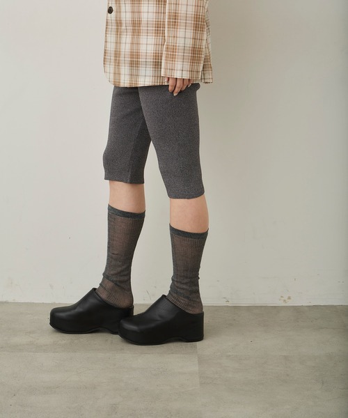 room153(ルームイチゴサン)の「スリムハーフレギンス【room153】(その他パンツ・レディース・ブラック/ブラウン/グレー/イエロー・FREE)」の9枚目の写真