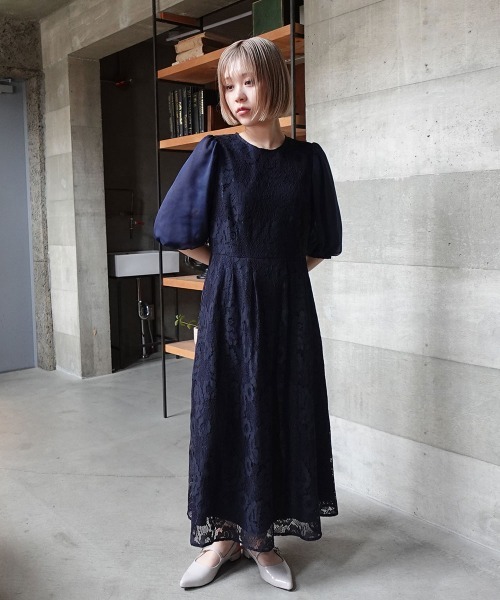 ネイビー レース パーティードレス 3Lサイズ 楽天市場】ドレス 結婚式 ワンピース レース プリーツ ロング