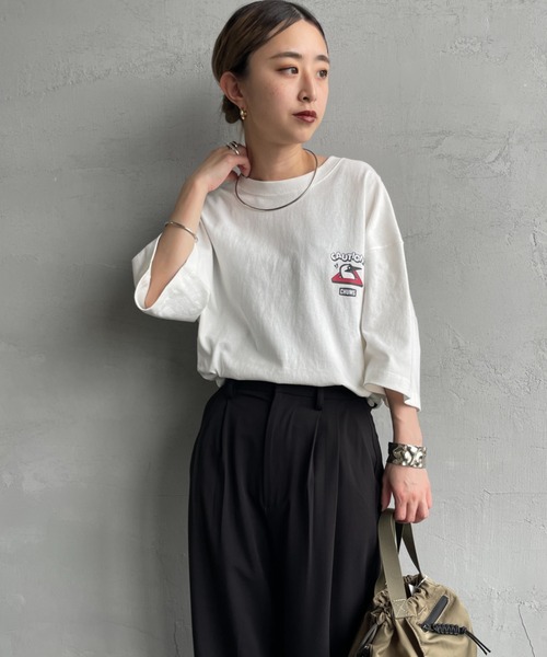 CHUMS（チャムス）の「【WEB限定】[CHUMS/チャムス] I'M A BOOBY BIRD バックプリント ショートスリーブTシャツ（Tシャツ/カットソー・レディース・グレイッシュベージュ/ホワイト/ネイビー/パープル・M/L/XL）」の19枚目の写真