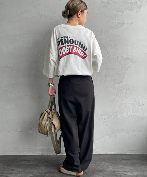 CHUMS（チャムス）の「【WEB限定】[CHUMS/チャムス] I'M A BOOBY BIRD バックプリント ショートスリーブTシャツ（Tシャツ/カットソー・レディース・グレイッシュベージュ/ホワイト/ネイビー/パープル・M/L/XL）」の22枚目の写真