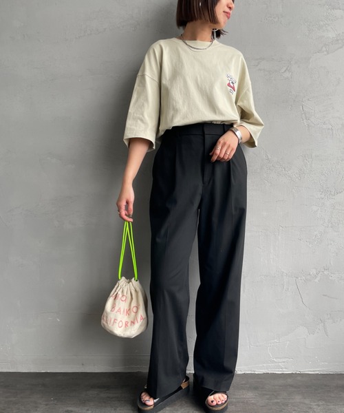 CHUMS（チャムス）の「【WEB限定】[CHUMS/チャムス] I'M A BOOBY BIRD バックプリント ショートスリーブTシャツ（Tシャツ/カットソー・レディース・グレイッシュベージュ/ホワイト/ネイビー/パープル・M/L/XL）」の9枚目の写真