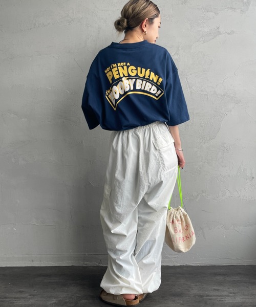 CHUMS（チャムス）の「【WEB限定】[CHUMS/チャムス] I'M A BOOBY BIRD バックプリント ショートスリーブTシャツ（Tシャツ/カットソー・レディース・グレイッシュベージュ/ホワイト/ネイビー/パープル・M/L/XL）」の13枚目の写真