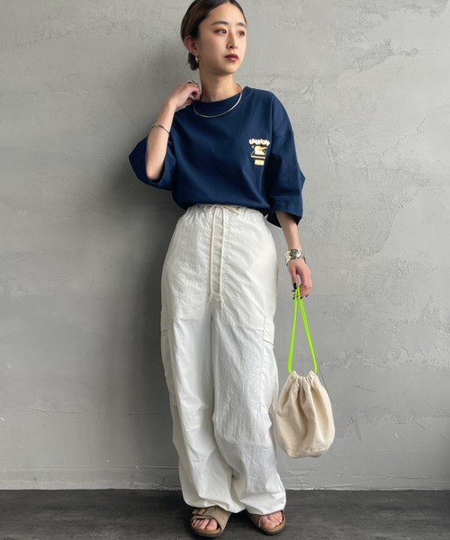 CHUMS（チャムス）の「【WEB限定】[CHUMS/チャムス] I'M A BOOBY BIRD バックプリント ショートスリーブTシャツ（Tシャツ/カットソー・レディース・グレイッシュベージュ/ホワイト/ネイビー/パープル・M/L/XL）」の12枚目の写真