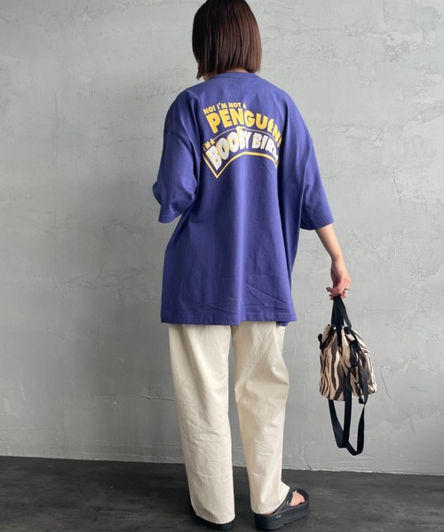 CHUMS（チャムス）の「【WEB限定】[CHUMS/チャムス] I'M A BOOBY BIRD バックプリント ショートスリーブTシャツ（Tシャツ/カットソー・レディース・グレイッシュベージュ/ホワイト/ネイビー/パープル・M/L/XL）」の15枚目の写真