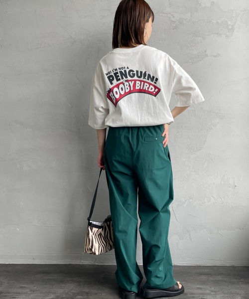 CHUMS（チャムス）の「【WEB限定】[CHUMS/チャムス] I'M A BOOBY BIRD バックプリント ショートスリーブTシャツ（Tシャツ/カットソー・レディース・グレイッシュベージュ/ホワイト/ネイビー/パープル・M/L/XL）」の8枚目の写真