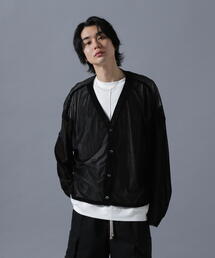 DankeSchon/ダンケシェーン/MESH VELOR CARDHIGAN