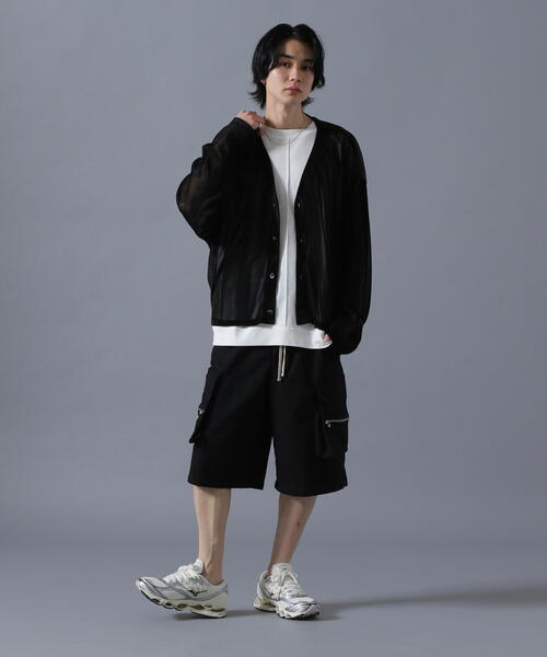 DANKE SCHON(ダンケシェーン)の「DankeSchon/ダンケシェーン/MESH VELOR CARDHIGAN(カーディガン/ボレロ・レディース・ブラック/グレー・F)」の10枚目の写真