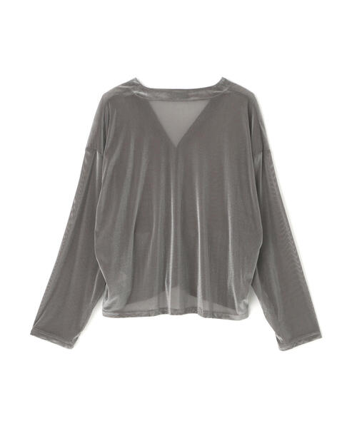 DANKE SCHON(ダンケシェーン)の「DankeSchon/ダンケシェーン/MESH VELOR CARDHIGAN(カーディガン/ボレロ・レディース・ブラック/グレー・F)」の19枚目の写真