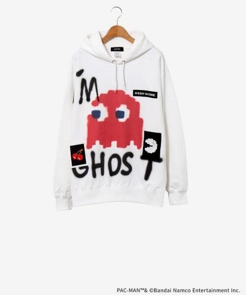 ROYAL FLASH(ロイヤルフラッシュ)の「【GUERNIKA×パックマン】PAC-MAN PAINT HOODIE / GHOST(パーカー・メンズ・ホワイト・XL/2XL)」の7枚目の写真