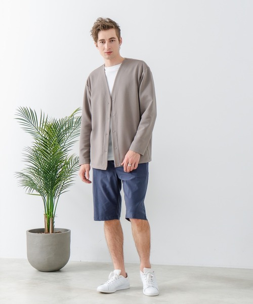 Blue Standard （ブルースタンダード）の「【Blue Standard:ブルースタンダード】ドライリップル ボタンカーディガン 吸水速乾 ストレッチ イージーケア さらさら快適（カーディガン/ボレロ・メンズ・ライトグレー/ブラック/ネイビー/ベージュ/チャコールグレー・MEDIUM/LARGE/X-LARGE）」の21枚目の写真