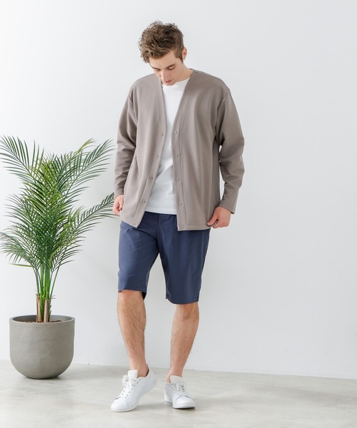 Blue Standard （ブルースタンダード）の「【Blue Standard:ブルースタンダード】ドライリップル ボタンカーディガン 吸水速乾 ストレッチ イージーケア さらさら快適（カーディガン/ボレロ・メンズ・ライトグレー/ブラック/ネイビー/ベージュ/チャコールグレー・MEDIUM/LARGE/X-LARGE）」の20枚目の写真