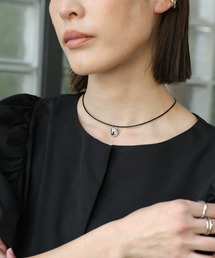 select MOCA | 淡水パールメタルコーティングコードチョーカー(ネックレス)