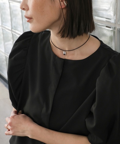 select MOCA（セレクトモカ）の「淡水パールメタルコーティングコードチョーカー（ネックレス・レディース・シルバー・FREE）」の4枚目の写真