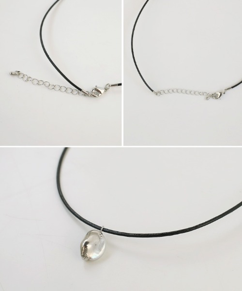 select MOCA（セレクトモカ）の「淡水パールメタルコーティングコードチョーカー（ネックレス・レディース・シルバー・FREE）」の12枚目の写真