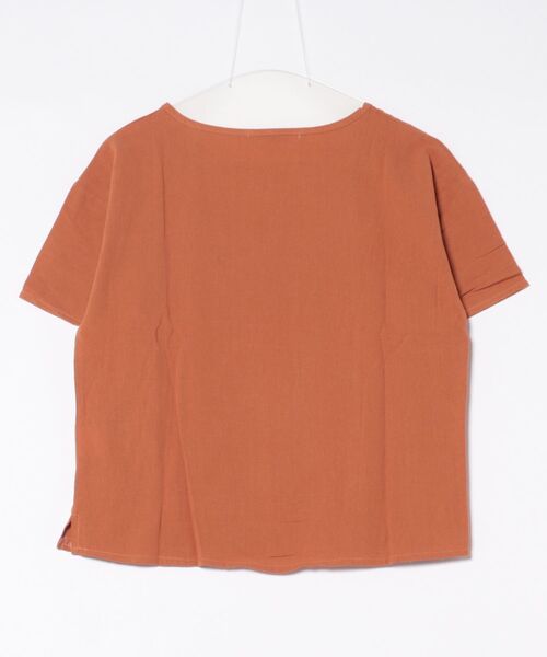 BLANC FICELLE(ブランフィセル)の「綿混 オーバーサイズ Tシャツ(Tシャツ/カットソー・レディース・ブラウン/キャメル/ピンク/ネイビー・L/XL/M)」の5枚目の写真
