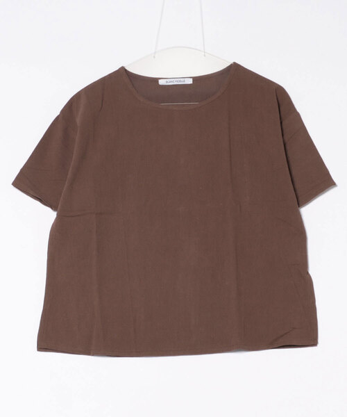 BLANC FICELLE(ブランフィセル)の「綿混 オーバーサイズ Tシャツ(Tシャツ/カットソー・レディース・ブラウン/キャメル/ピンク/ネイビー・L/XL/M)」の9枚目の写真