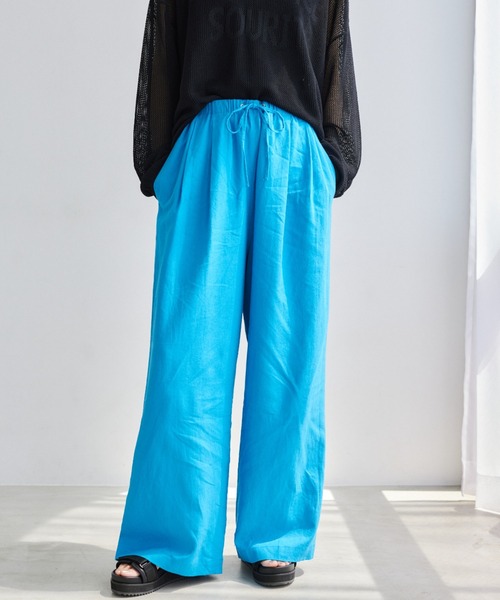 BARNYARDSTORM(バンヤードストーム)の「BARNYARDSTORM / イージーリネンワイドパンツ / ハンドウォッシャブル【WEB限定カラー・サイズ】(その他パンツ・レディース・ブラウン/ブラック/ライトブルー/カーキ/イエロー/ベージュ/モカ/ブルー/ブラウン系その他3・S/L/M)」の8枚目の写真